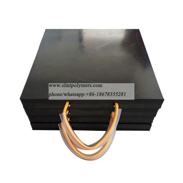 Outrigger Pad 24"x24"x1.5" Black UHMWPE Plate