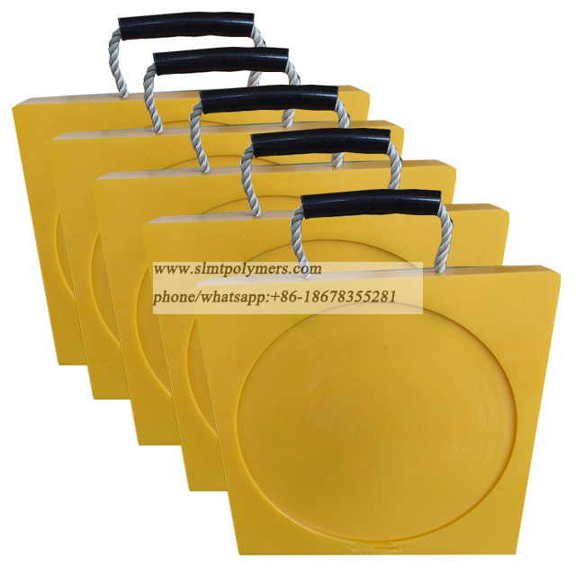Weight Load 50 Tons Square Crane Lift Composite Uhmwpe Mats Outrigger Pads