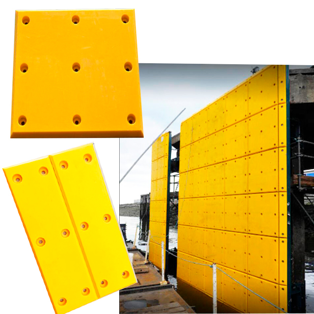 Yellow Impact Engineering Plastic HDPE Sheet Fender Panel Polyethylene PE Board Pads Plate