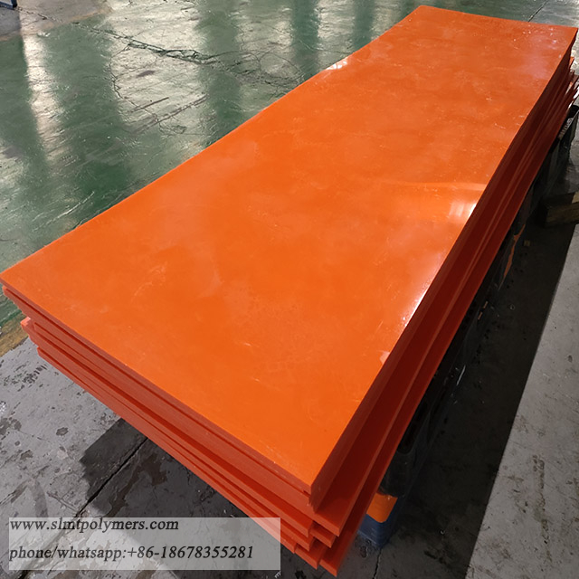 Orange Color UhmwPE Board UPE PE1000 Sheets