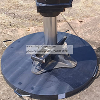 Composite UHMWPE Black Round Pads Outrigger Pads 60Thk