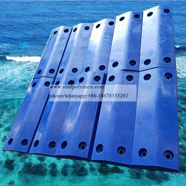 Black Blue Yellow Custom Color UHMWPE Marine Fender Face Pad 
