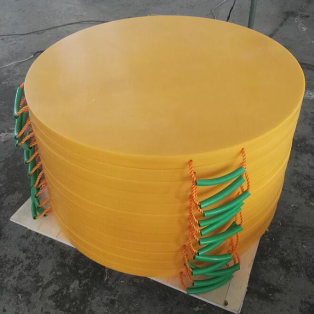 Yellow Square Round Stabilizer Jack Outrigger Pads for Crane Boom Truck