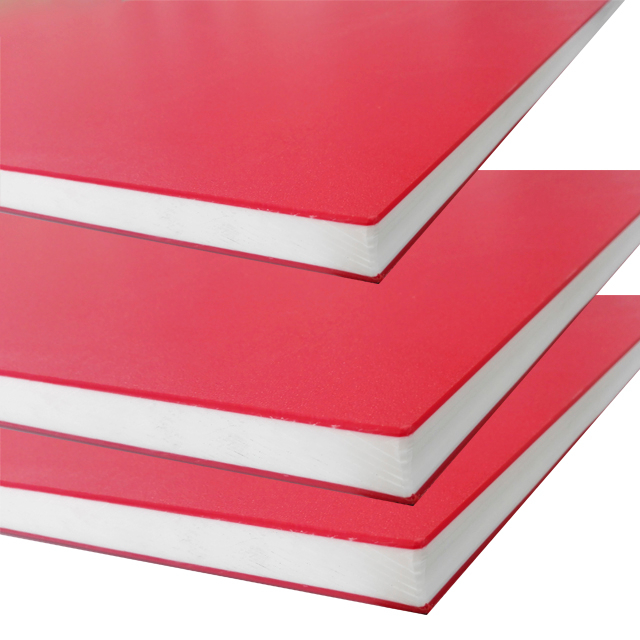 Double Color 3 Layer Board 4X8 Plastic HDPE Texture Sheet with Skin of Orange Three Color Sheet