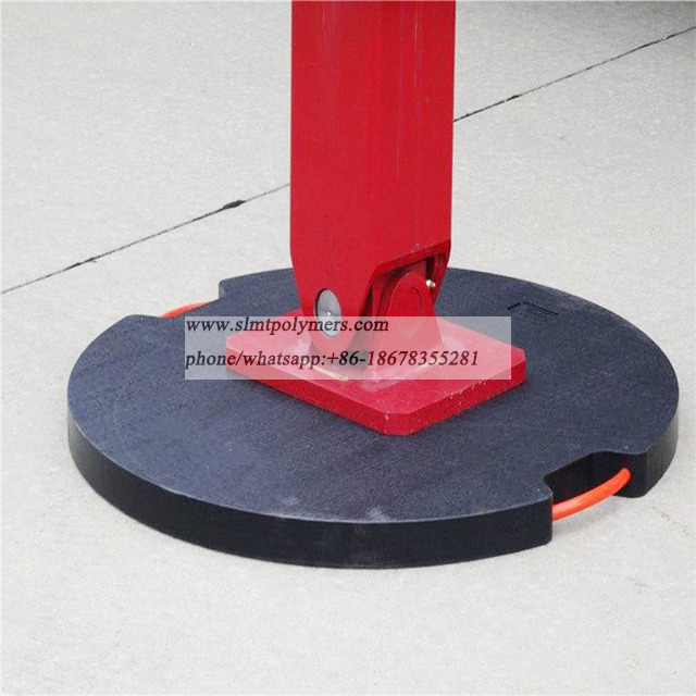 Composite UHMWPE Black Round Pads Outrigger Pads 60Thk