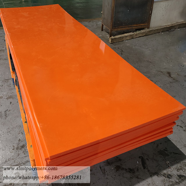 Orange Color UhmwPE Board UPE PE1000 Sheets