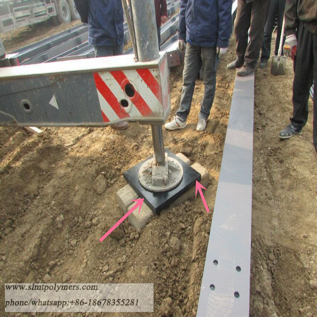 Composite PE Polymer Crane Outrigger Pads Jack Pads