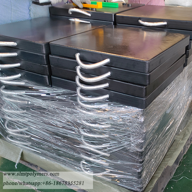 China Factory Mobile Crane Board UHMWPE Outrigger Crane Pad Lifting Pad