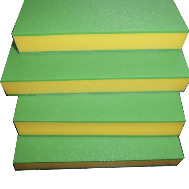 Double Color 3 Layer Board 4X8 Plastic HDPE Texture Sheet with Skin of Orange Three Color Sheet