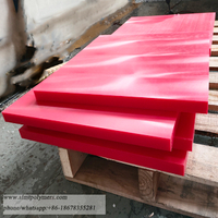 Red Color UHMW-PE SHEETS POLYMER BOARDS