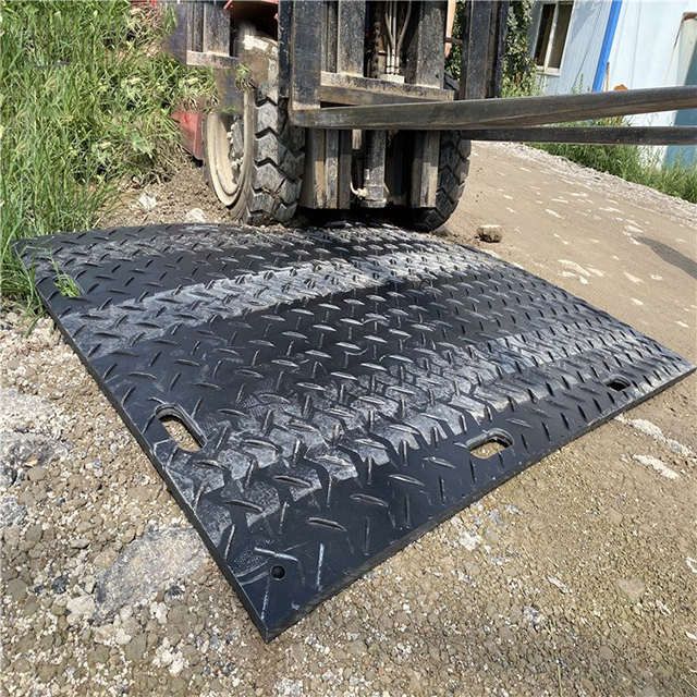 Temporary Construction Ground Production Hpde Plastic Bog Mat Pad 10mm 12mm 12.7mm Thickness Polyethylene Mat