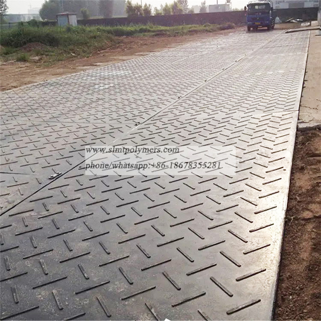 2440*1220*12.7mm HDPE Black Ground Protection Mats