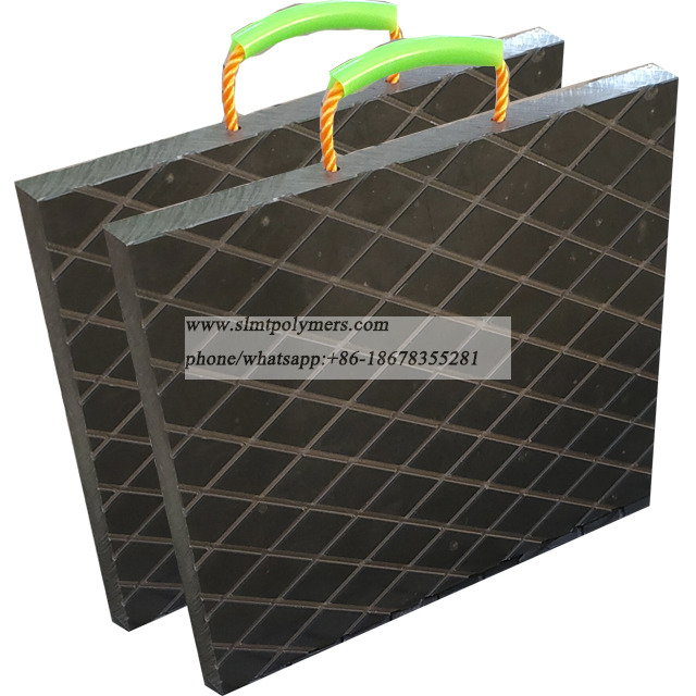 Outrigger Pad 24"x24"x1.5" Black UHMWPE Plate