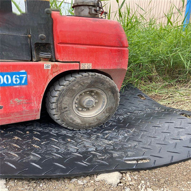 Temporary Construction Ground Production Hpde Plastic Bog Mat Pad 10mm 12mm 12.7mm Thickness Polyethylene Mat