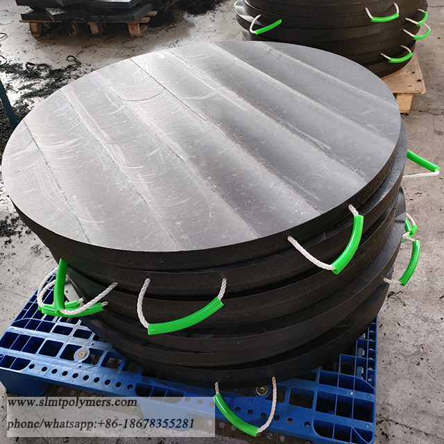 Round Shape UHMW PE Polymer Crane Pads Outrigger Jack Pad