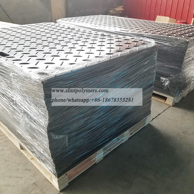 2440*1220*12.7mm HDPE Black Ground Protection Mats