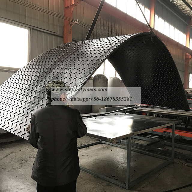 2440*1220*12.7mm HDPE Black Ground Protection Mats