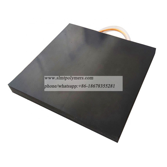 Outrigger Pad 24"x24"x1.5" Black UHMWPE Plate