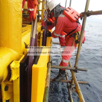 Yellow UHMW PE Fender Dock Pads Marine Face Plate