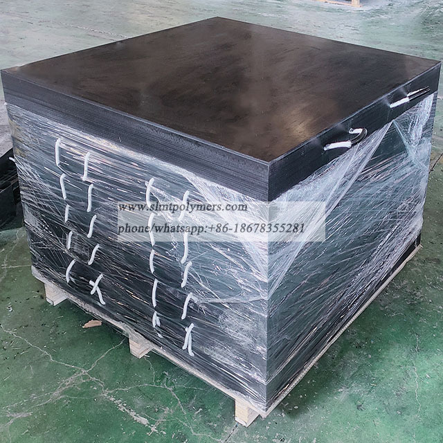 800x800x60mm UHMWPE Crane Leg Pad Plastic Outrigger Pads