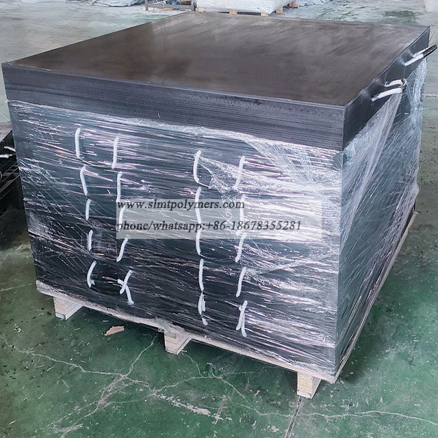800x800x60mm UHMWPE Crane Leg Pad Plastic Outrigger Pads